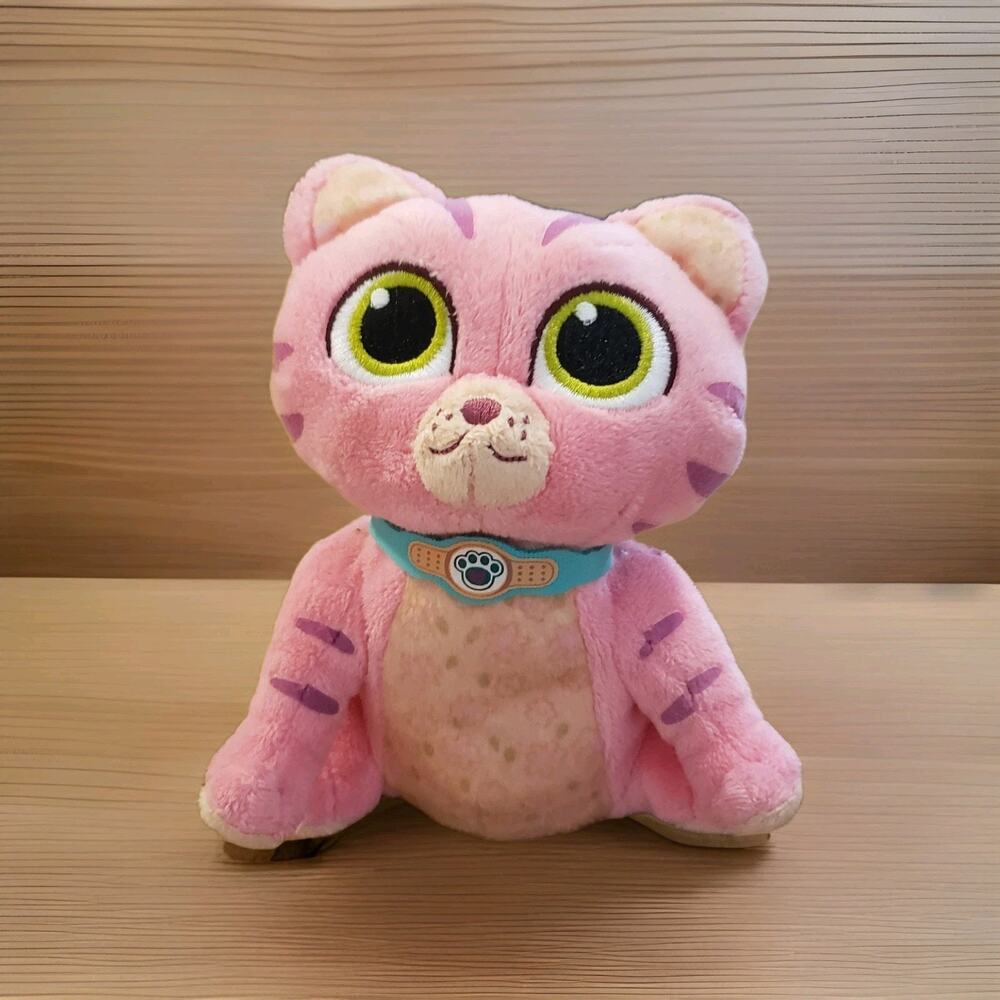 Disney Doc McStuffins Whispers Pink Kitty Plush Just Play Pet Vet 7”
